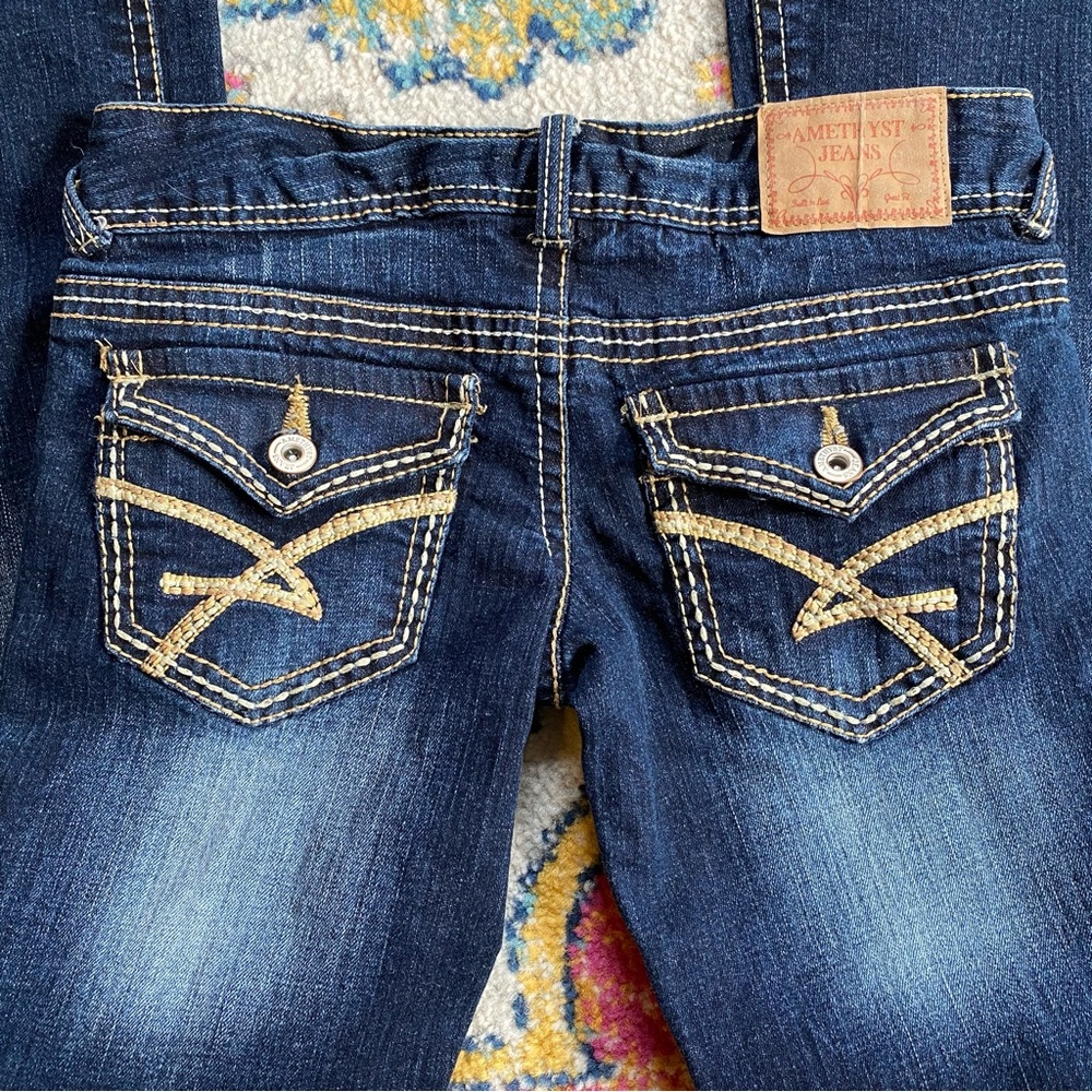 ❌SOLD🏷️Vintage Y2K Amethyst Low Rise Bootcut Jeans Size 0 - Picture 5 of 8